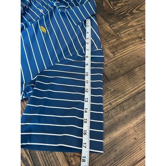 Peter Millar Summer Comfort Striped Golf Performance Polo Men XL Preppy Money - Picture 6 of 8
